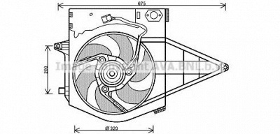 AVA QUALITY COOLING pe7546 -  Вентилятор, охлаждение двигателя